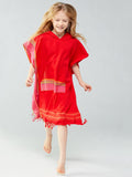 Hot Pink Kids Unlined Surf Ponchito