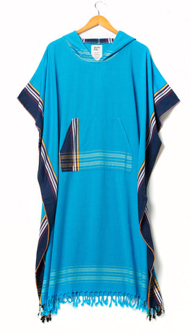 Ocean blue Unlined Surf Poncho